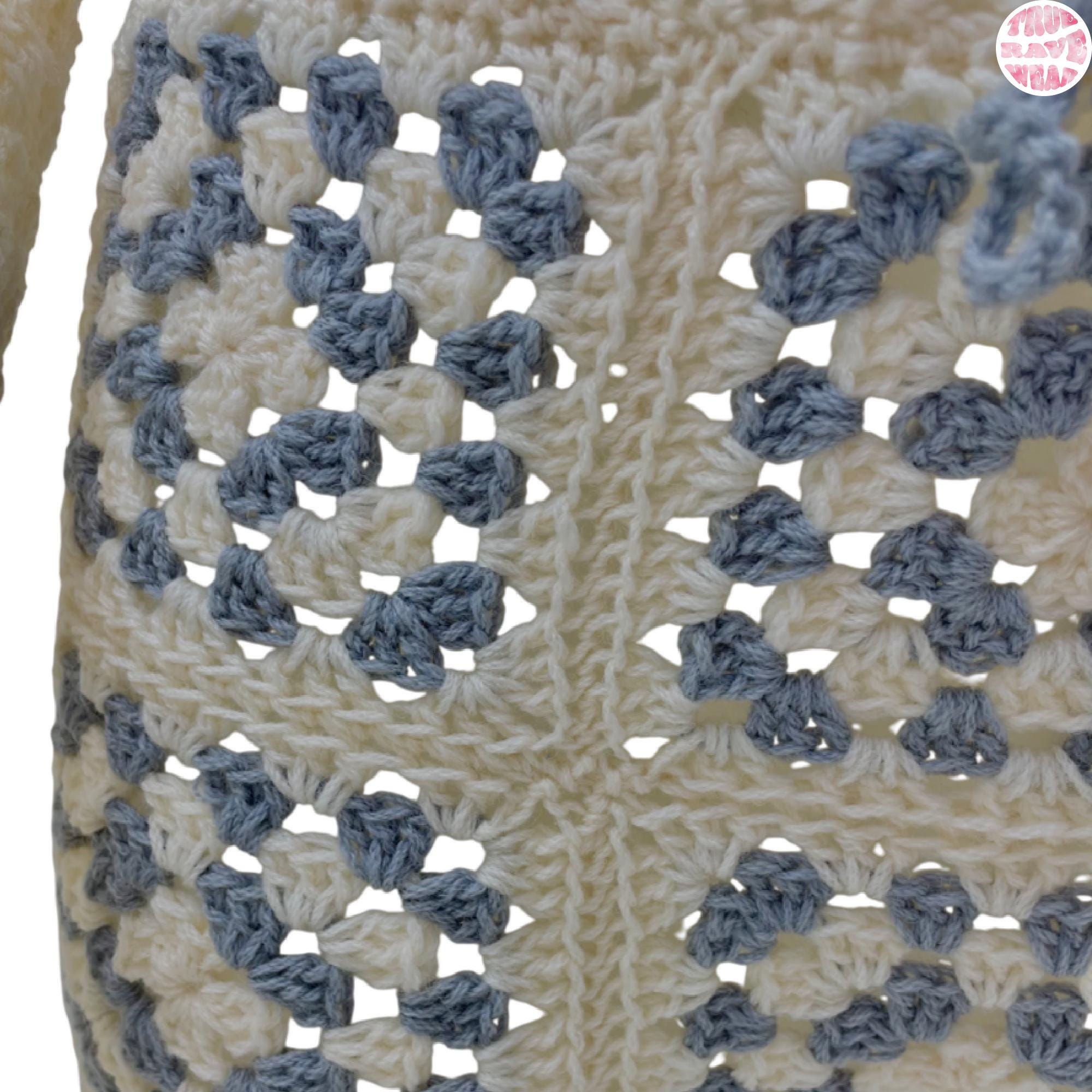 Crochet Granny Square Micro MIni Shorts - Size XS