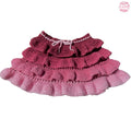 Crochet Ombre Ruffled Soft Layered Mini Skirt - Small
