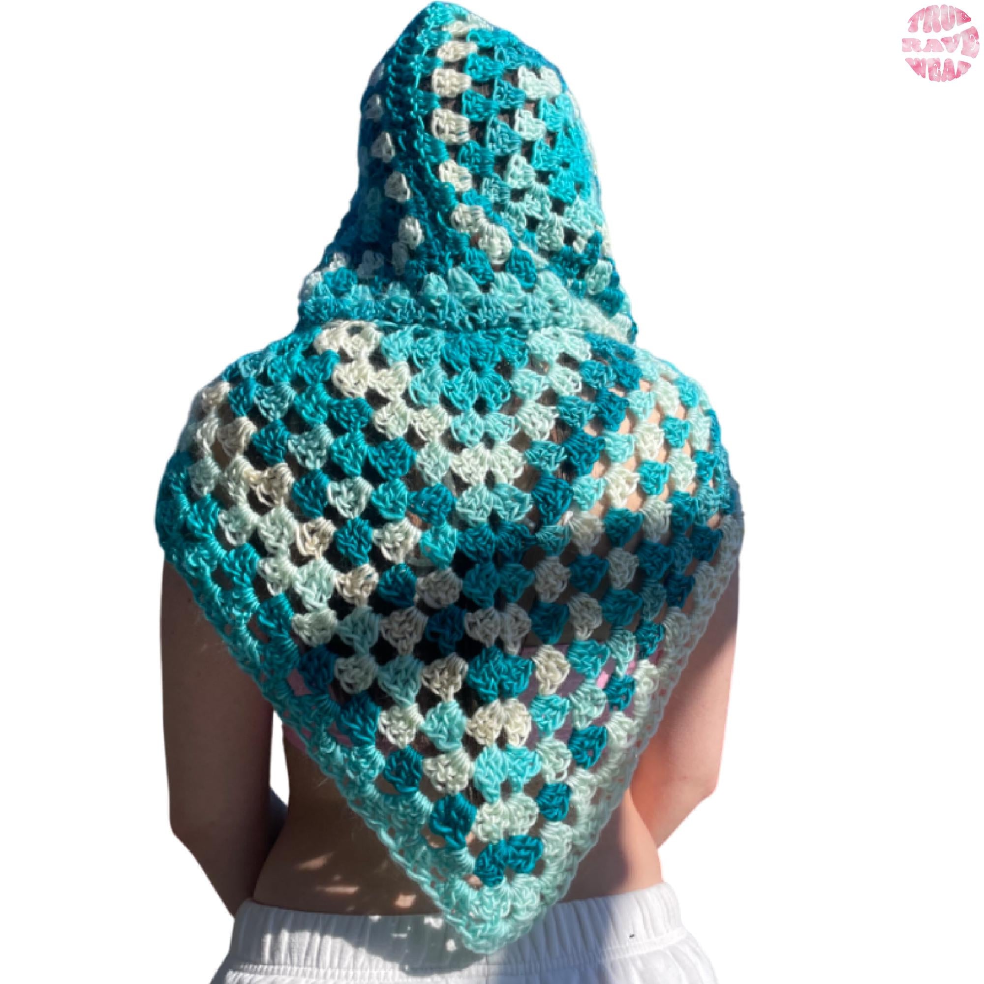 Crochet Hooded Shawl / Pashmina Scarf