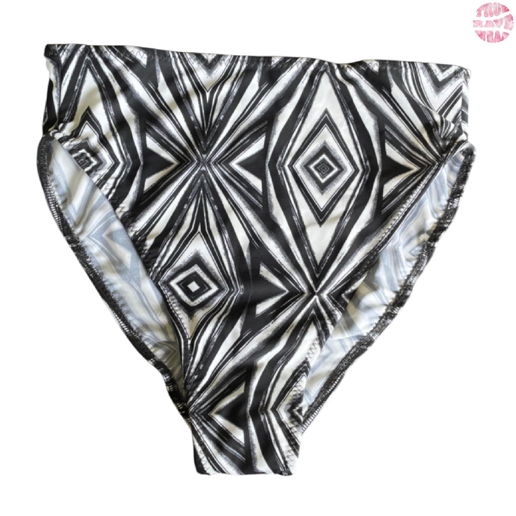 Black and White Basic Rave Bottoms - Size Medium