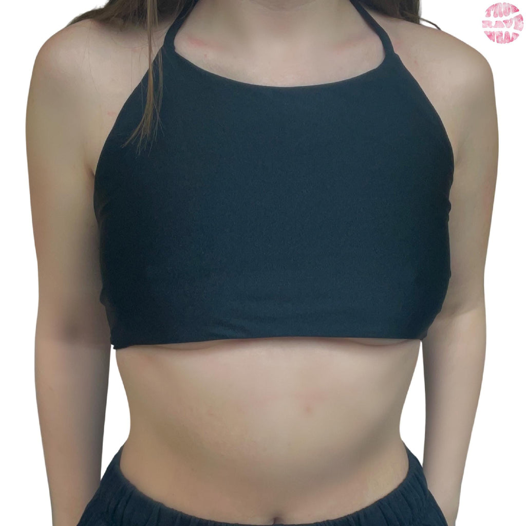 Peekaboo Rave Halter Top - Size Large