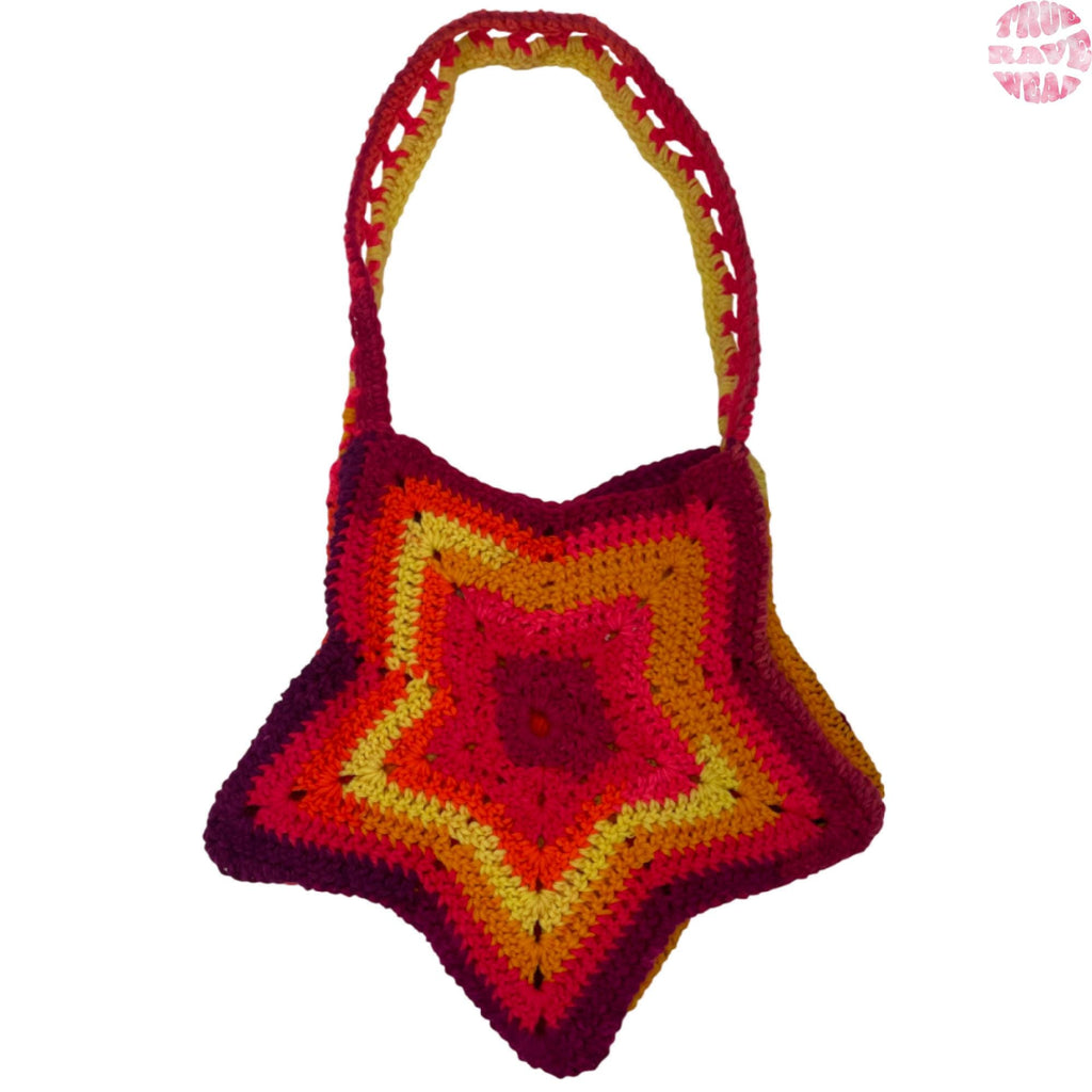 Crochet Sunset Star Tote Bag
